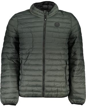 Gianmarco Venturi Outdoorjacke Stylische jacke in Grün mit Applikation und Reißverschluss - Schwarz