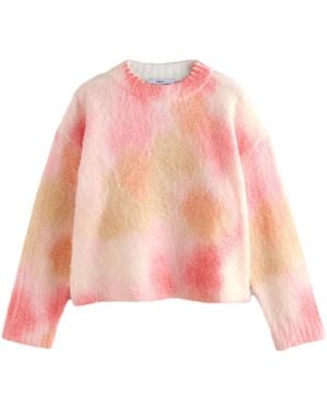 Next Weicher, langärmeliger Strickpullover (1-tlg) - Pink