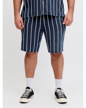 Jack & Jones Sweatshorts Jpstjaiden Coba Stripe Jog Short Sn Pls - Blau