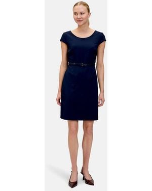 BETTY&CO Etuikleid Damen Mit Gürtel Gürtel - Blau
