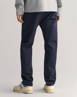GANT Chinohose REGULAR TWILL CHINOS Regumit gefütterten Seitentaschen - Blau