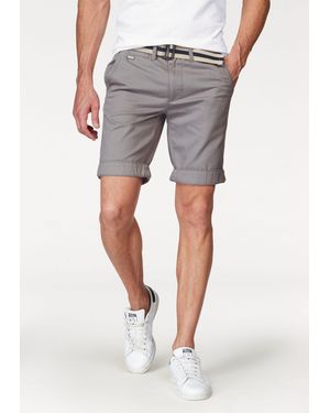 Bruno Banani Chinoshorts inklusive Gürtel - Grau