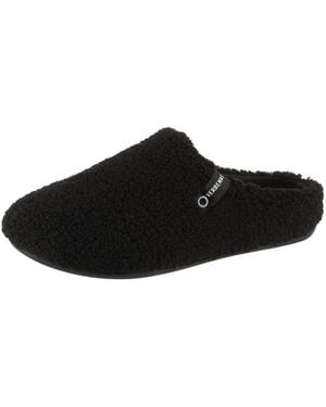 Verbenas Pantoffel Homeslipper, Wohlfühlschuh, Hausschuh Mit Label - Schwarz