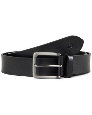 Tom Tailor Ledergürtel Belts Ttscott Ledergürtel Mit Eckiger Dornschließe - Schwarz