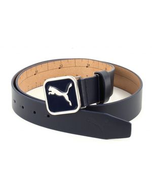 PUMA Ledergürtel Cut-To-Length Square Belt aus echtem Leder - Schwarz