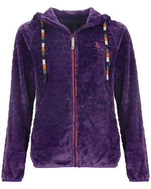 Leitfeuer 50956 Coral-Fleecejacke Wabenmuster - Lila