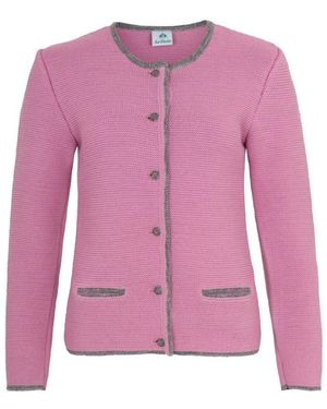 OS-Trachten Isar- Trachtenstrickjacke Trachten Strickjacke - Pink