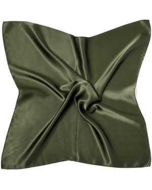 MayTree Seidentuch quadratisch einfarbig 53x53cm Nickituch, Bandana-Schal, (Stück), 100% Seide - Grün