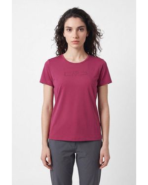 CMP Funktionsshirt Co T-Shirt Für Erwachsene, Mit Sportlichem Stil, Kurzarm, Gerader Abschluss - Pink