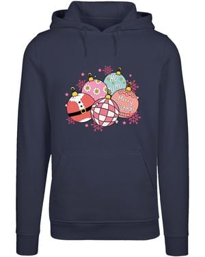 F4NT4STIC Kapuzenpullover Pink Cute Christmas Tree Balls Premium Qualität - Blau