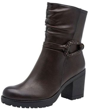 Marco Tozzi Vegan, Mt Feel Me Mit Blockabsatz Blockabsatz Stiefelette Vegan - Schwarz