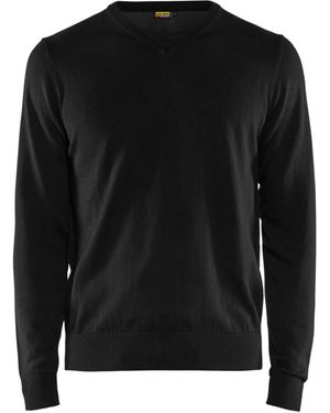 BLÅKLADER V-Ausschnitt-Pullover 3590 2122 (1-tlg) - Schwarz