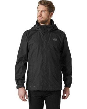 Helly Hansen Regenjacke Dubliner Jacket Wasserdicht, Winddicht, Langarm-Schnitt, Normale Länge - Schwarz