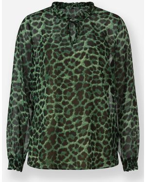 heine Klassische Bluse Druckbluse - Grün