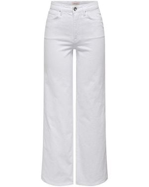 ONLY Bequeme Jeans Onlmadison Blush Hw Wide Dnm Cro No - Weiß