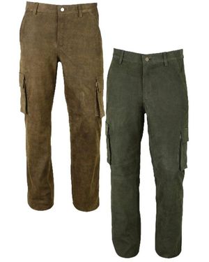 Fuente Leather Wears Lederhose Cargo Jagdhose Leder, Motorrad, Biker, Outdoor - Grün