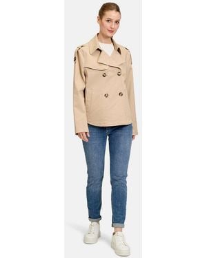 AMBER & JUNE Sommerjacke Damen Mit Kragen - Blau