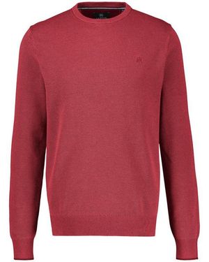 Lerros Strickpullover Mit Logo-Stickerei Und Aus Reiner Baumwolle - Rot
