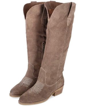 Bullboxer Cowboystiefel 6Nu0251201 3800 Damen Leder Stiefel - Schwarz