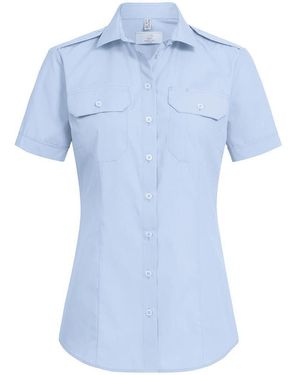 Greiff Kurzarmbluse SIMPLE Pilotbluse Kurzarm New-Kent Regular Hellblau