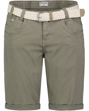 Sublevel Shorts Bermudas kurze Hose Jeans Sommer Chino Stoff Dehnbar Stretch Baumwolle - Grau