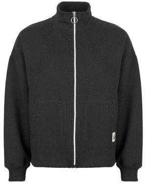 ROADSIGN australia Sweatjacke Wavy Interlock (1, 1-Tlg. 1) Mit Wellenartiger Struktur Für Moderne Casual-Outfits - Schwarz