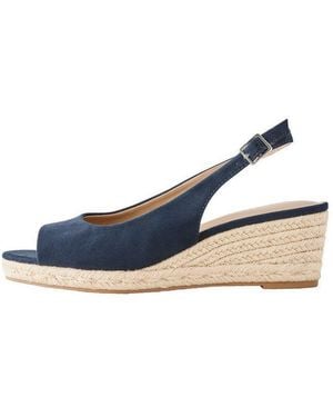 Next Forever Comfort Zehenfreie Keilabsatzschuhe Keilsandalette - Blau