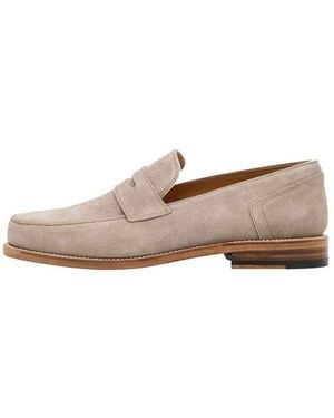 Henry Stevens Haywood Pl Businessschuh Loafer Herren Halbschuhe Leder Handgefertigt, Anzugschuhe Slipper - Natur