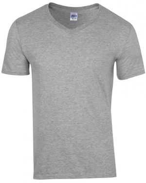 Gildan Softstyle V-Neck T-Shirt - Grau