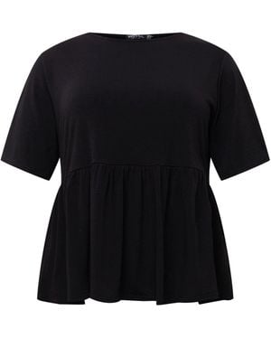 Nasty Gal T-Shirt (1-tlg) Drapiert/gerafft - Schwarz