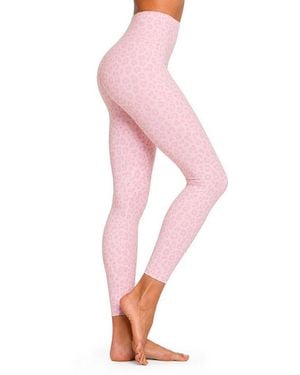 Smilodox Leggings Velvara, Leo-Muster, High Waist Sporthose, Für Gym & Yoga Yogashorts, Blickdicht, 4-Wege-Stretch, Schnelltrocknend - Pink