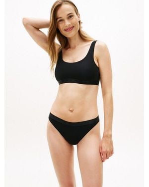 Tommy Hilfiger Bralette Th Unlined Bralette (Packung) Körpernahe Passform Mit Rundhalsausschnitt - Schwarz