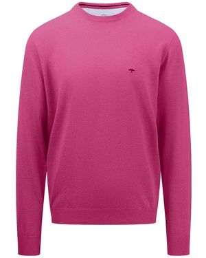 Fynch-Hatton Strickpullover O-Neck, Superfine - Pink