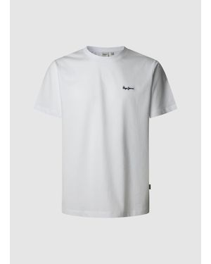Pepe Jeans T-Shirt BACK CLAG mit Rückenprint - Grau