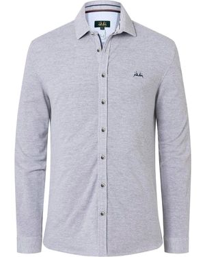 Wiesnkönig Outdoorhemd Shirt Piqué Benedikt K20 - Blau