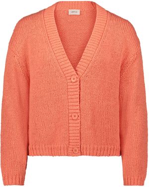 Cartoon Strickjacke Strick-Cardigan - Orange