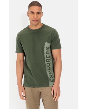 Camel Active T-Shirt aus nachhaltigem Organic Cotton - Grün