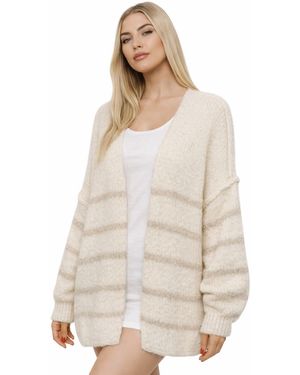 Worldclassca Cardigan Strickjacke Cardigan Open Front Pullover) - Weiß