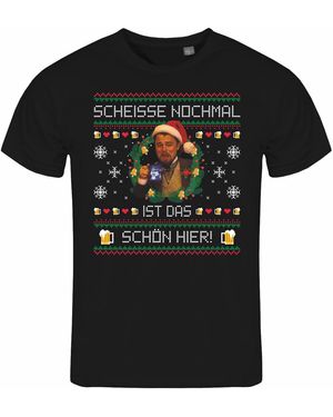 deinshirt Print- T-Shirt Scheiße nochmal ist das schön hier Funshirt mit Motiv - Schwarz