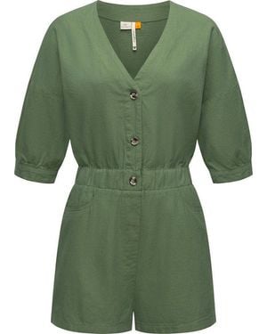 Ragwear Jumpsuit Ipsie Schicker, Kurzer Damen Overall - Grün