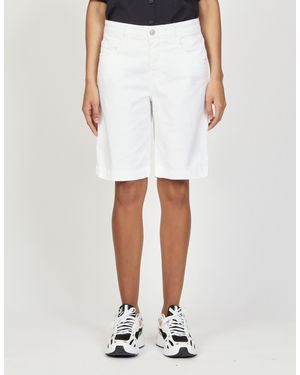Gang Bermudas 94CARLOTTA BERMUDA mit weitem Bein - Weiß
