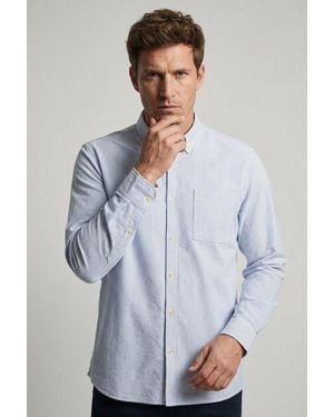 Camel Active Langarmhemd Mit Button-Down-Kragen - Weiß