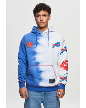 Re:Covered Kapuzensweatshirt NFL Bills Ink Dye Effect On im lockeren Schnitt - Blau