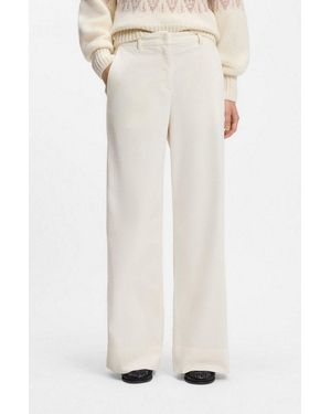 BOSS Cordhose Tacodi Premium Damenmode Aus Baumwoll-Modal-Mix Mit Stretch - Weiß