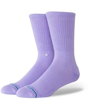 Stance Socken Tagessocke Crew Icon (Verstärkte Fersen- Und Zehenpartie) Violett - Lila