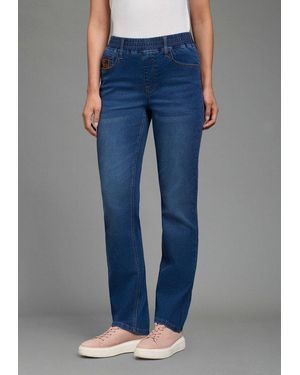 Arizona Relax-Fit-Jeans Mit Schlupfbund Mit Weitem Beinverlauf - Blau