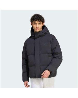 adidas Outdoorjacke Helionic Puffer, Kapuze - Schwarz