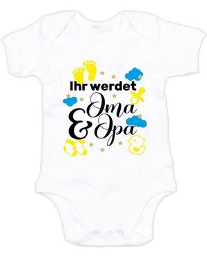 G-graphics Kurzarmbody Ihr werdet Oma & - Weiß