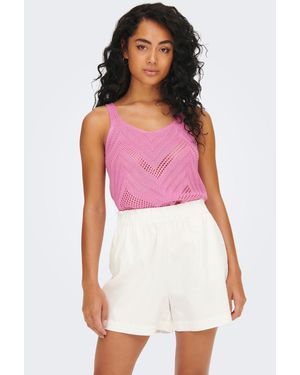 Jacqueline De Yong Shirttop JDYSUN TANK TOP KNT NOOS - Rot