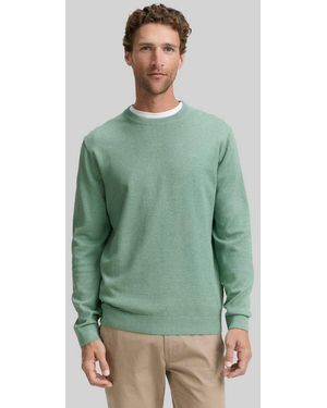 Tom Tailor Strickpullover Pullover & Strickjacken Basic Strickpullover Aus Baumwolle - Grün